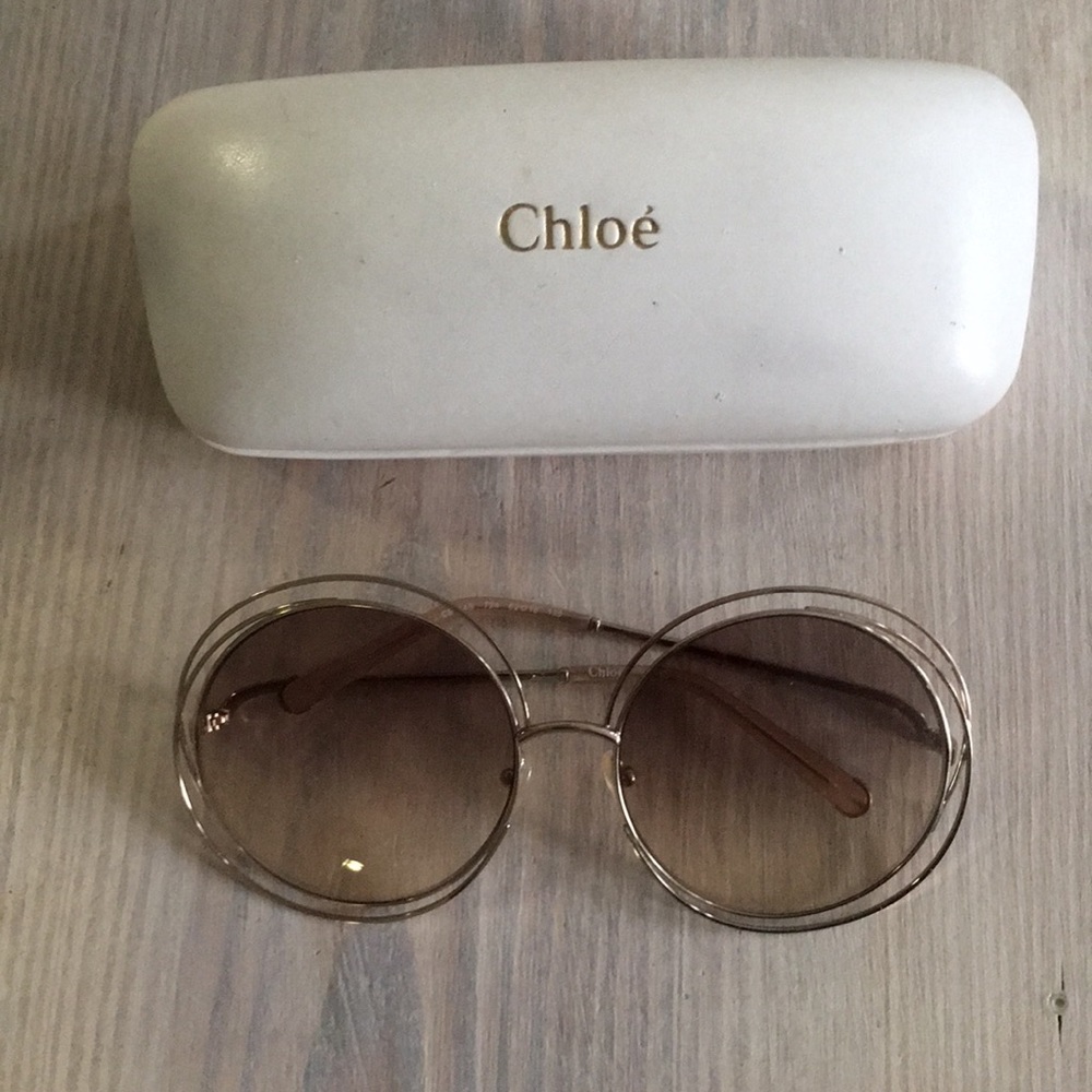 Chloe Sunglasses. Small Scratch in Glass